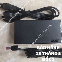 Sạc Laptop Acer 19V 7.1A 135W Chính Hãng - Tương Thích Acer Aspire 7 V15 V17 8940 9800 9810 Travelmate 2000 2100 270, Bảo Hành 12 Tháng