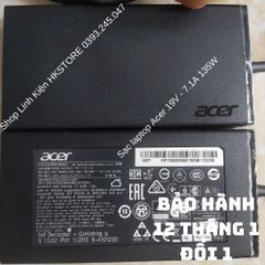Sạc Laptop Acer 19V 7.1A 135W Chính Hãng - Tương Thích Acer Aspire 7 V15 V17 8940 9800 9810 Travelmate 2000 2100 270, Bảo Hành 12 Tháng