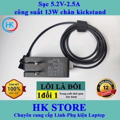 Sạc laptop Microsoft Surface 3 5.2V-2.5A 13W chính hãng cho model 1623/1624/1645/1706/1751 - Bảo hành 12 tháng