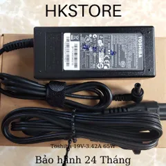 🔝 Sạc Laptop Toshiba 19V-3.42A 65W dùng cho Toshiba M200 A200 L200 L310 C600 C640 C645 L640 L645 L655 L745 C850 C875 L8