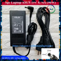 Sạc Laptop Asus 19V  4.74A  90W (ADAPTER Asus 19V  4.74A  90W) KÈM DÂY NGUỒN PHỤ KIỆN LAPTOP