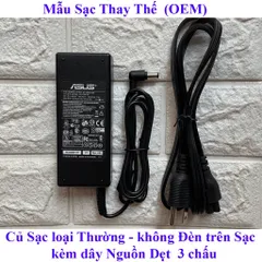 Sạc Laptop Asus 19V  4.74A  90W (ADAPTER Asus 19V  4.74A  90W) KÈM DÂY NGUỒN PHỤ KIỆN LAPTOP