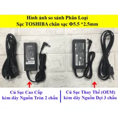 Sạc Laptop Toshiba 19V  3.42A - 65W ( Adaper Toshiba 19V - 3.42A ) Kèm dây nguồn PHỤ KIỆN LAPTOP