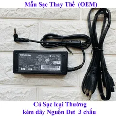 Sạc Laptop Toshiba 19V  3.42A - 65W ( Adaper Toshiba 19V - 3.42A ) Kèm dây nguồn PHỤ KIỆN LAPTOP
