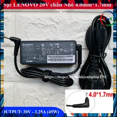 Sạc Laptop Lenovo 20V- 2.25A chân nhỏ Idepad 100-15IBY 100-15IBD 100-14IBY (Adapter Lenovo Idepad 100-14 100-15) PHỤ KIỆ