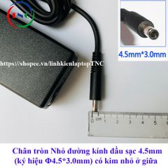 Sạc Laptop Dell 45W 19.5V 2.31A Chân Kim Nhỏ 4.5mm x 3.0mm - Tặng Kèm Dây Nguồn - Phụ Kiện Laptop Chính Hãng