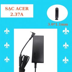 Sạc Laptop Acer 2,37A 65W Chân Nhỏ 3.0*1.1mm - Phụ Kiện Chính Hãng Bảo Hành 12 Tháng, Chất Lượng Cao