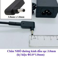 Sạc Laptop Acer 2,37A 65W Chân Nhỏ 3.0*1.1mm - Phụ Kiện Chính Hãng Bảo Hành 12 Tháng, Chất Lượng Cao