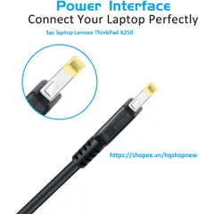 [Sạc zin] Sạc laptop Lenovo ThinkPad X250 20V - 2.25A - 3.25A - 45W - 65W chân vuông USB PHỤ KIỆN LAPTOP