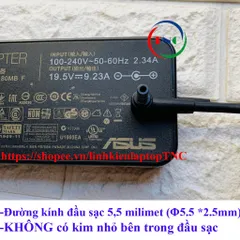 Sạc Laptop Asus 19.5V - 9.23A (180W) SLIM chất lượng cao (Adapter Asus 180W) PHỤ KIỆN LAPTOP