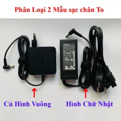 [Chân To] Sạc Laptop Asus K46CA, K56CA, K45A, K55A, X45C, X401A, F451M, X450CC, X550C, P550L K46 K56 - Nhập Khẩu PHỤ KIỆ