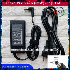 Sạc Laptop Lenovo 19V 3.42A (Adapter Chính Hãng) - Phụ Kiện Sạc Đen Bền Bỉ, Bảo Hành 12 Tháng