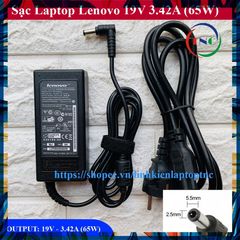 Sạc Laptop Lenovo 19V-3.42A (65W) Adapter cho G460 G470 G480 G450 - Tặng dây nguồn, Bảo hành 12 tháng