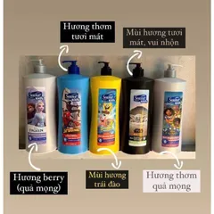 SỮA TẮM GỘI SUAVE KIDS 3 IN 1 828ml 🥳 sữa tắm hoạt hình Disney DA MỀM TÓC THƠM.