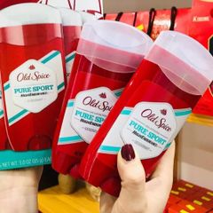 [Nội địa Mỹ] Lăn Sáp khử mùi Old Spice Pure Sport 85g (sáp xanh) Red Collection Made in USA