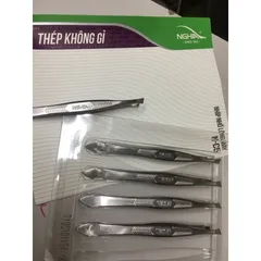 Vĩ 5 Cái Nhíp Nhổ Lông Mày NC5 Đầu Xéo Kềm Nghĩa