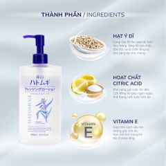 Nước Tẩy Trang Làm Sạch Sâu Và Dưỡng Ẩm Hatomugi Cleansing & Pore Clear Nhật Bản - 500ml