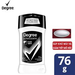 Sáp khử mùi nam Degree Ultraclear Black+White 76g Sáp TRắng