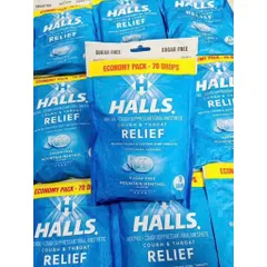 KẸO NGẬM HALLS 70 viên – không đường và có đường - Hàng Mỹ