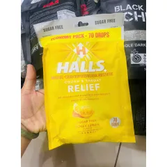 KẸO NGẬM HALLS 70 viên – không đường và có đường - Hàng Mỹ