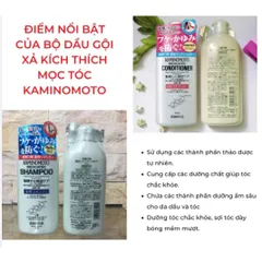 Dầu Gội Xả Ngăn Rụng Tóc Kaminomoto Của Nhật 300ml-Bộ Dầu Gội Và Dầu Xả Hỗ Trợ Mọc Tóc Kaminomoto Nhật Bản