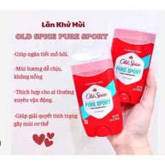 Lăn Khử Mùi OLD SPICE 85g sáp xanh - Hàng mỹ - hương cam chanh không nồng - không vàng áo Lăn buồm đỏ