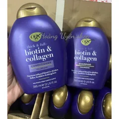Dầu gội / Dầu xả làm dày tóc OGX Thick & Full bổ sung Biotin Collagen 385ml - Hàng Công ty