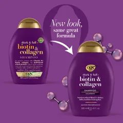 Dầu gội / Dầu xả làm dày tóc OGX Thick & Full bổ sung Biotin Collagen 385ml - Hàng Công ty