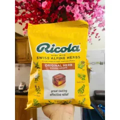 [1 gói - Mỹ ] Kẹo Ricola Original Herb 105 viên (Kẹo  Ngậm Ho)
