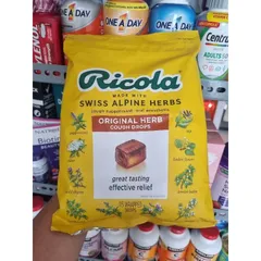 [1 gói - Mỹ ] Kẹo Ricola Original Herb 105 viên (Kẹo  Ngậm Ho)