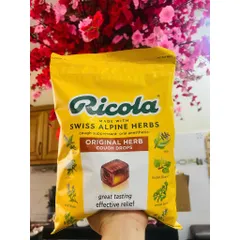 [1 gói - Mỹ ] Kẹo Ricola Original Herb 105 viên (Kẹo  Ngậm Ho)