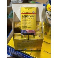 [Dầu Cô Hằng Review] Dầu vàng Longevity Essential Oil Nanogize 21ml của Mỹ/ Dầu nóng dạng đầu lăn Nanogize