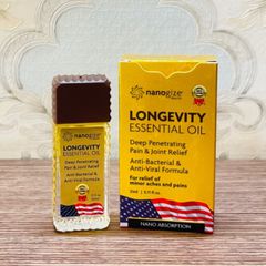 [Dầu Cô Hằng Review] Dầu vàng Longevity Essential Oil Nanogize 21ml của Mỹ/ Dầu nóng dạng đầu lăn Nanogize