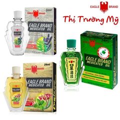 [ Hàng Mỹ ] Dầu Gió Con Ó Xanh,Trắng, Vàng chính hãng Eagle Brand 24 ml (Phân Loại)