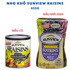 NHO KHÔ SUNVIEW RAISINS HỘP 425G NHẬP KHẨU MỸ HSD 3/2026