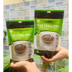 Hạt Chia Đen Hữu Cơ WELLBEING TÚI 500g - Pha Nước Giải Nhiệt