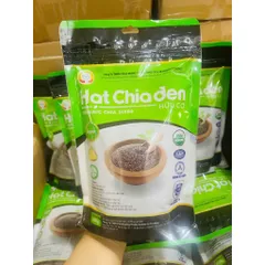 Hạt Chia Đen Hữu Cơ WELLBEING TÚI 500g - Pha Nước Giải Nhiệt