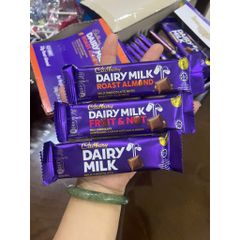 Socola Hạnh Nhân Cadbury Dairy Milk Thanh 32gr-34gr Malaysia 3 vị Nhập khẩu Bời Kinh Đô.