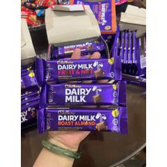Socola Hạnh Nhân Cadbury Dairy Milk Thanh 32gr-34gr Malaysia 3 vị Nhập khẩu Bời Kinh Đô.