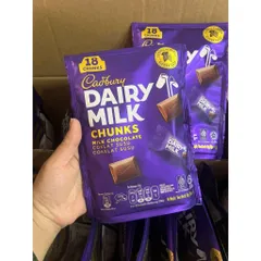 Socola Sữa Cadbury Dairy Milk Chunks 81g 18 Viên Nhâp Khẩu Malaysia- Hàng Công Ty
