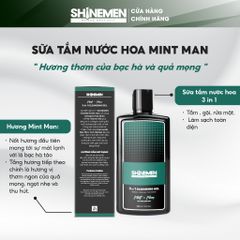 Bộ quà Tết 3 in 1 cho nam SHINEMEN - Sữa tắm gội Mint-Man 300ml, kèm vớ và móc khóa, chăm sóc da và tóc hiệu quả