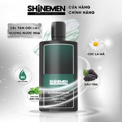 Sữa Tắm Gội 3 in 1 SHINEMEN Hương Nước Hoa MINT-MAN - Dưỡng Da, Kiềm Dầu, Chiết Xuất Thiên Nhiên 300ml Cho Nam