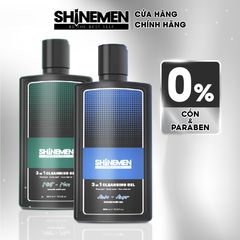 Combo Sữa Tắm Gội Rửa Mặt 3 trong 1 SHINEMEN cho Nam - Hương Nước Hoa AWA-AMOR 300ml & Khăn Cotton Siêu Mềm Mại