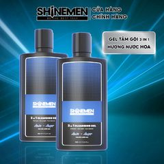 Combo 2 Sữa Tắm Gội và Rửa Mặt 3 in 1 SHINEMEN Cho Nam Hương Nước Hoa AWA-AMOR 300ml - Chăm Sóc Cho Da và Tóc Mềm Mại