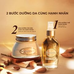 Dầu Dưỡng Thể Hạnh Nhân L'Occitane Almond Supple Skin Oil 100ml - Dưỡng Ẩm Mềm Mịn Ngăn Ngừa Rạn Da, Chăm Sóc Da Khô