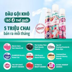 Dầu Gội Khô Batiste 200ml - Giải Pháp Tóc Bồng Bềnh, Không Ngứa, Không Bết Dính, Hương Thơm Dễ Chịu, Thích Hợp Mọi Loại Tóc