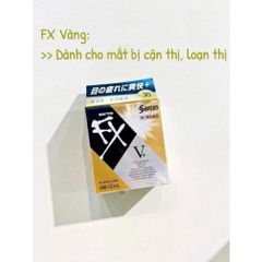 Nước Nhỏ Mắt Santen FX V+ Vàng 12ml - Giảm Mỏi Mắt, Làm Sáng và Dưỡng Mắt - Hàng Nội Địa Nhật Bản Chất Lượng Cao