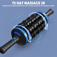 Con lăn massage thư giãn cơ bắp Puli PL-699DC - Thiết bị phục hồi cơ cấp tốc, pin sạc, hiệu quả massage 360 độ, hỗ trợ thể thao và thư giãn