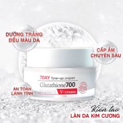 Kem Dưỡng Da Angel’s Liquid 7 Day Glutathione 700 V-Cream + Niacinamide 50ml - Làm Sáng Da, Cấp Ẩm, Làm Mờ Thâm nám