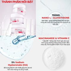 Kem Dưỡng Da Angel’s Liquid 7 Day Glutathione 700 V-Cream + Niacinamide 50ml - Làm Sáng Da, Cấp Ẩm, Làm Mờ Thâm nám